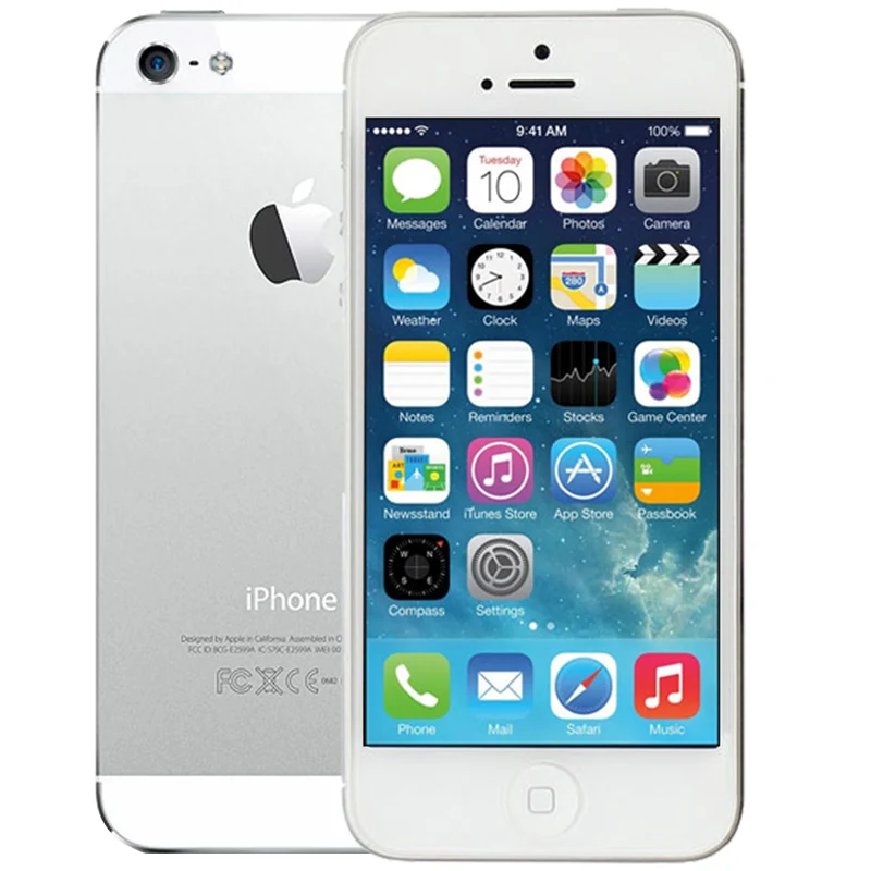 Apple iPhone 5 16G rom WCDMA мобильный телефон двухъядерный 1G ram 4," 8MP камера wifi gps IOS 7-IOS 9 дополнительный смартфон - Цвет: White