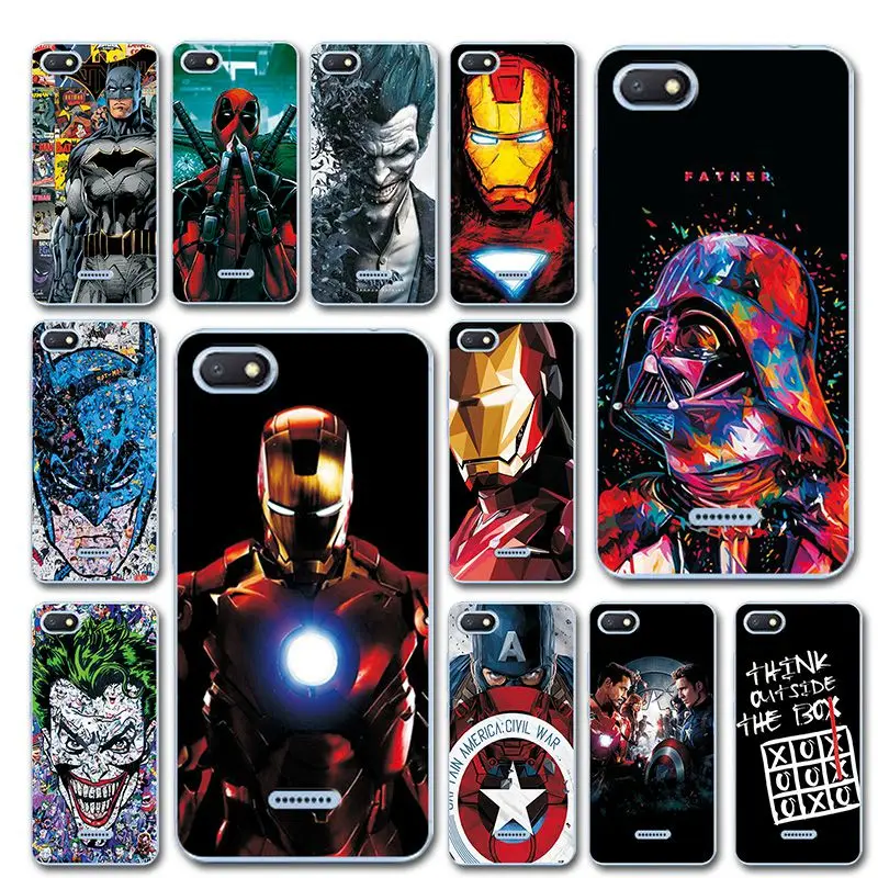 ل Xiaomi Redmi 6A غطاء حافظة من السيليكون على Redmi6A الوفير الجدة الكابتن أمريكا جراب هاتف كوكه ل Xiaomi Redmi 6A Redmi 6 A