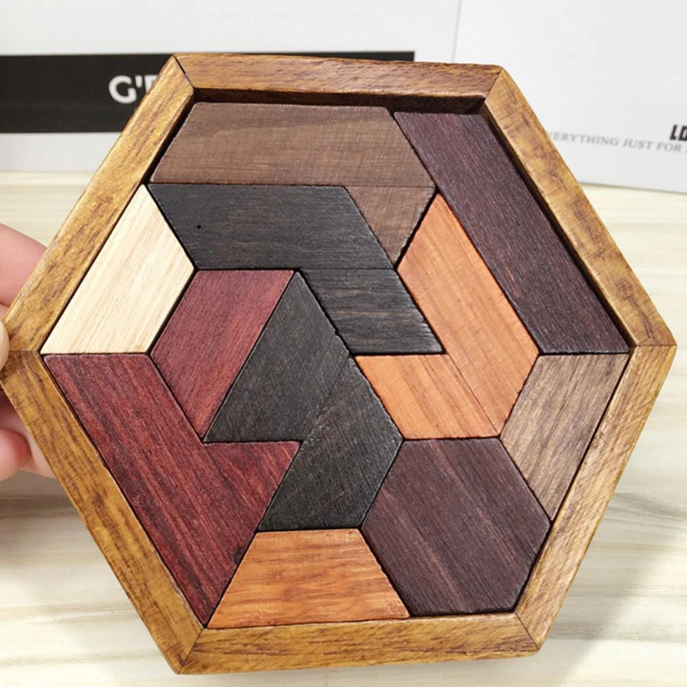 Rompecabezas De Madera Con Forma Geométrica Forma Rompecabezas De Madera Con Forma Geométrica Forma