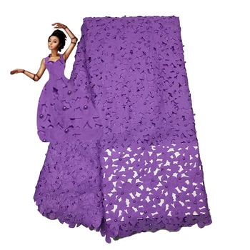 

Laser Lace High quality African Lace Fabric Guipure Lace.French net lace fabric with beads for party Dress.FC17-TNC07 5yards/Lot
