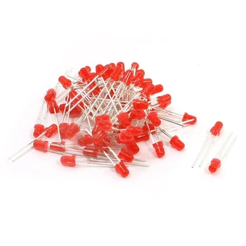 

KSOL 80pcs 2.4V 3mm Round Head Red LED Light Emitting Diodees