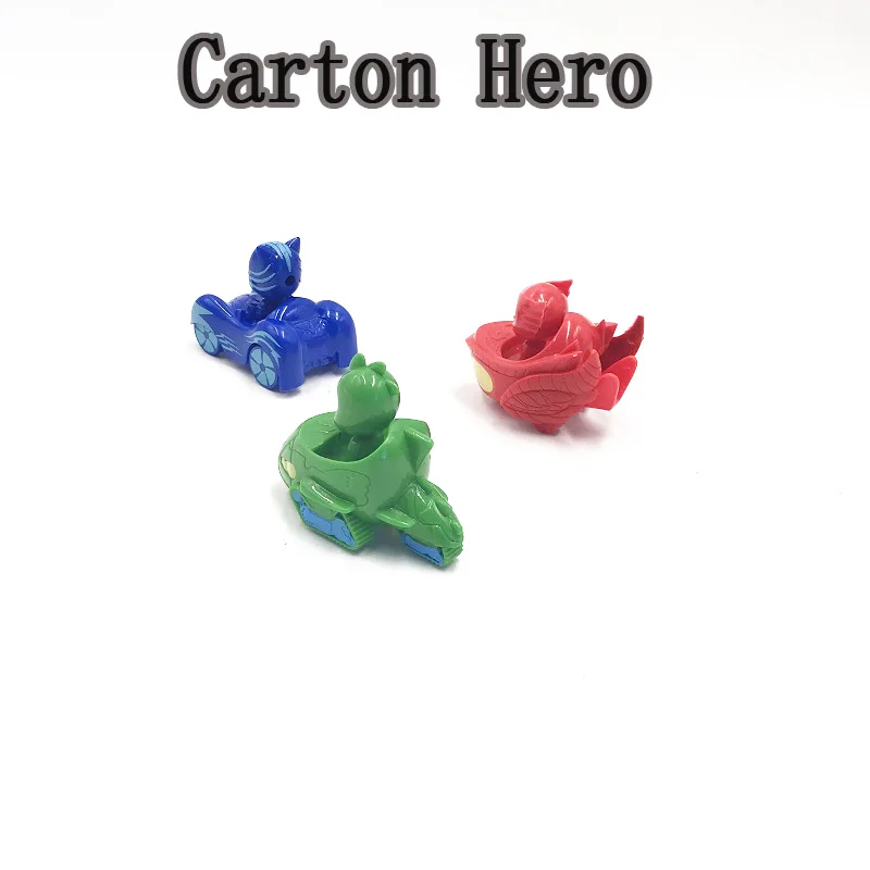 

3pcs/lot Les Pyjamasques Children Anime Hero Little Car Toy Cartoon Connor Greg Amaya Children Display Jouet Kids Birthday Gift