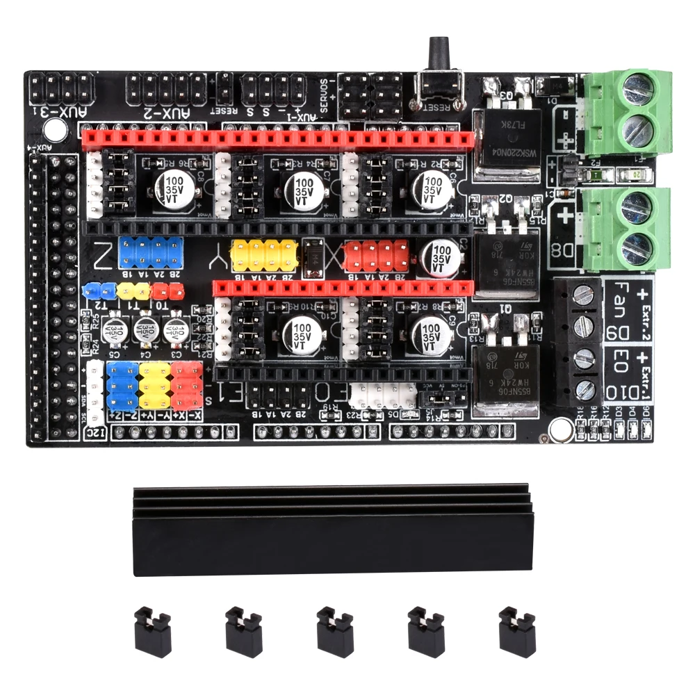 Ramps 1,6 Plus обновленная плата на базе Ramps 1,6 1,5 1,4 Плата управления 4 слоя PCB TMC2130 Drv8825 A4988 Драйвер для 3d принтера