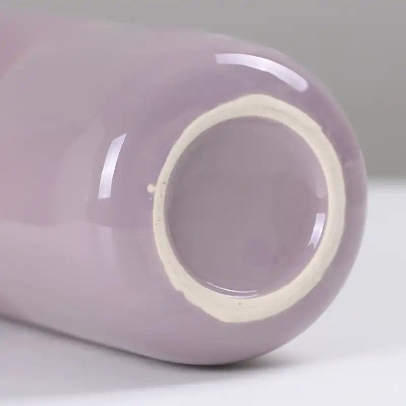 Simple Color Ceramic Vases Matte Purple Bright Purple Vase
