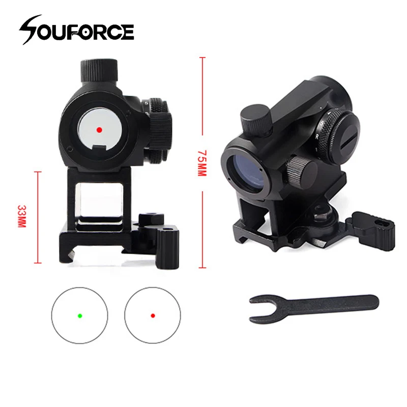 

Tactical hunting Mini Rifescope Illuminated Green red Dot Sight With Quick Release for 20mm Weaver Rail Mount
