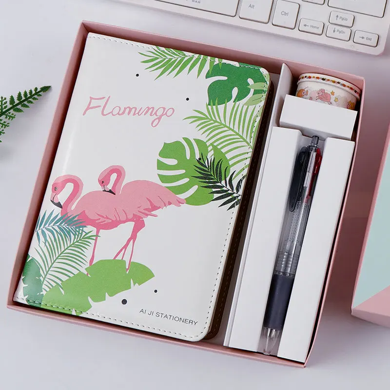 

Small Fresh Handbook Set Creative Colored Pages Diary Book Gift Box Illustration Creative Notebook