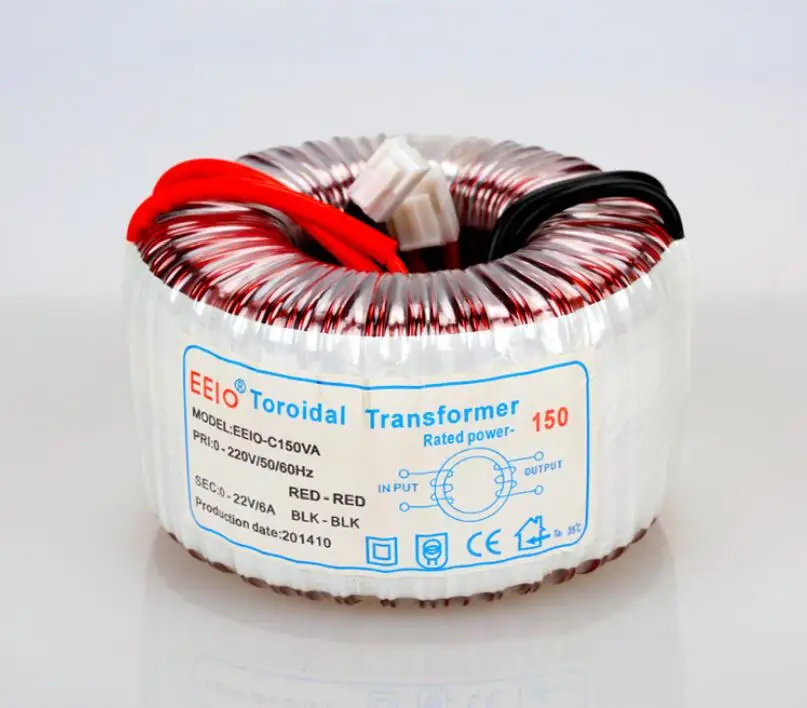 

22V tranformer 150VA Toroidal transformer copper custom transformer 220V input 22V 6A power transformer