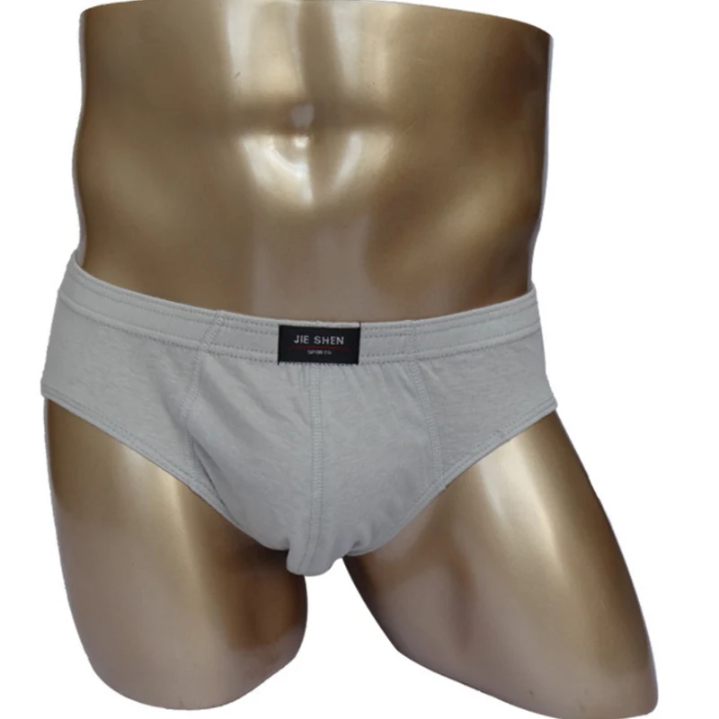 Hot sale all cotton underwear ultra-large size men's briefs male solid color underpants M-5XL boxers and briefs