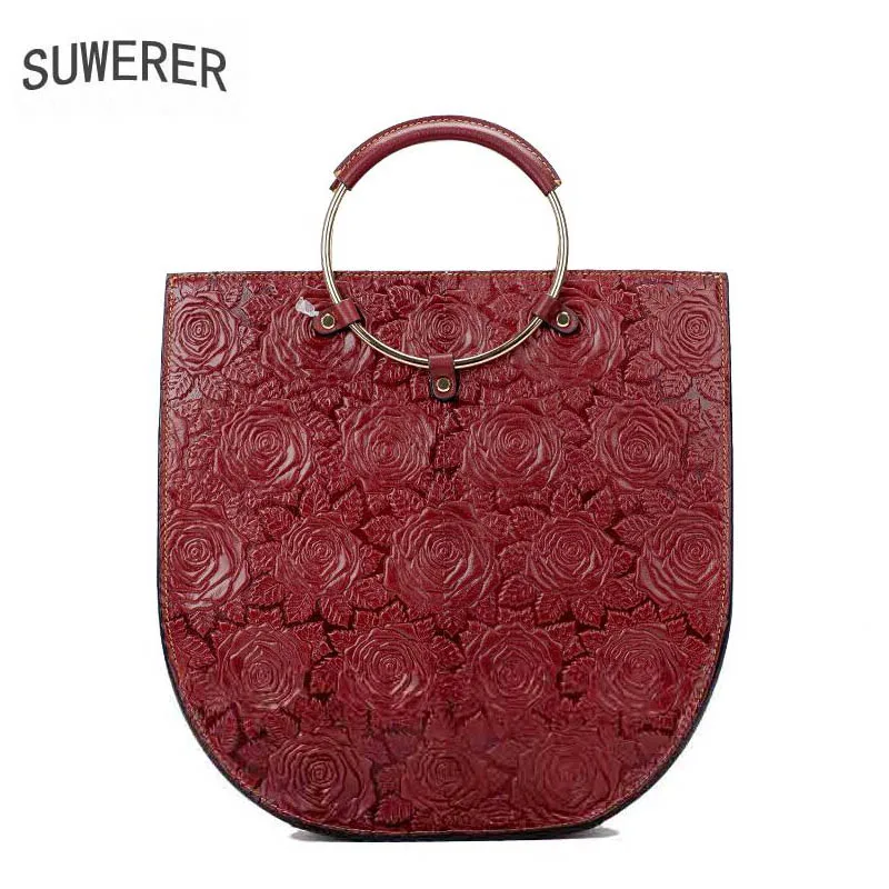 Suwerer Famous Brand Top Leather Handbags 2018 New Personalized Suwerer Famous Brand Top Leather Handbags 2018 New Personalized Handbag Color Vintage Ethnic Style In Handle Bags From Luggage On