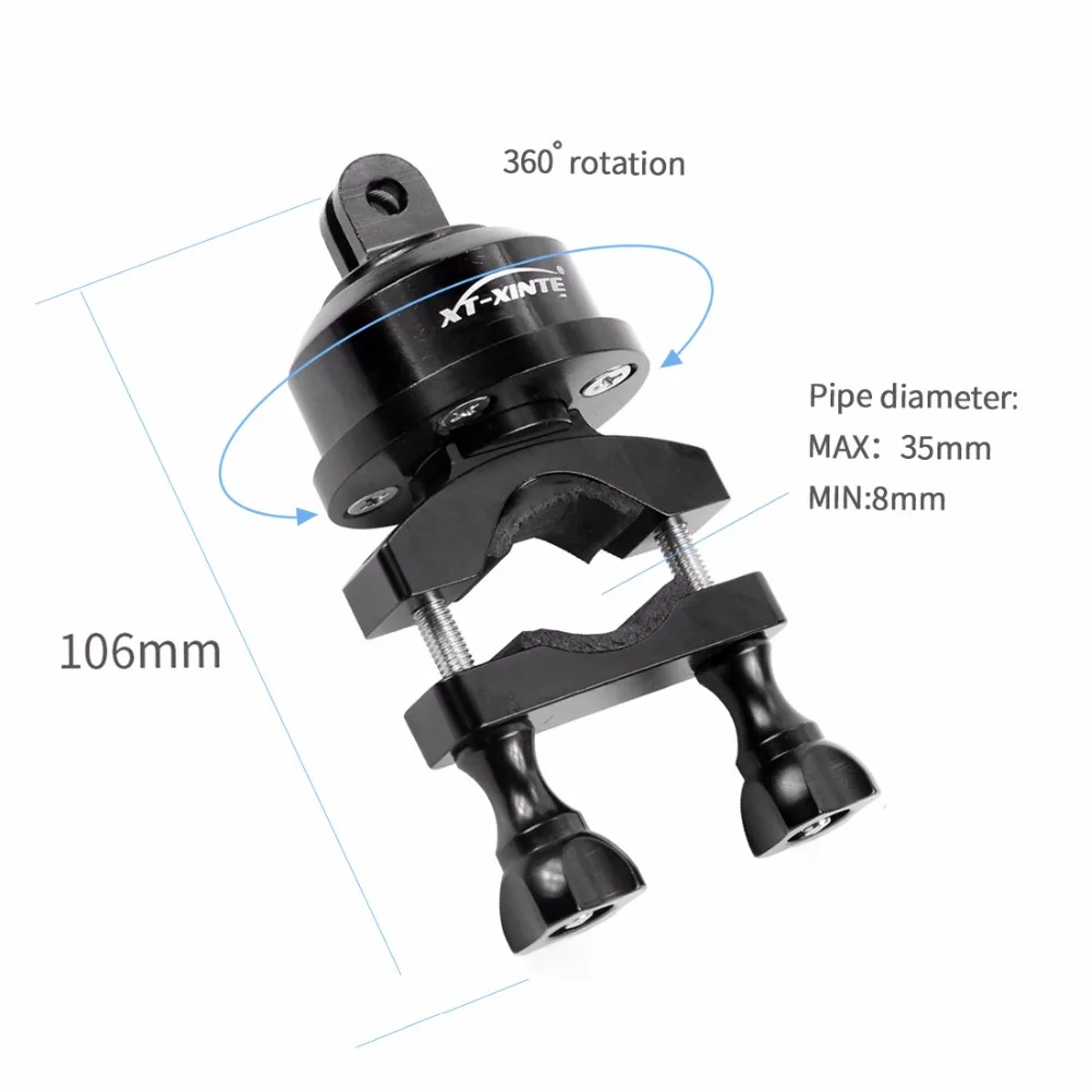 كاميرا خوذة 360 الدوارة دوارة بار جبل Selfshot الذراع 22-32 ملليمتر ل Gopro 3 3 + 4 5 /Sjcam/GitUp كاميرا الدراجات القفز بالمظلات التزلج