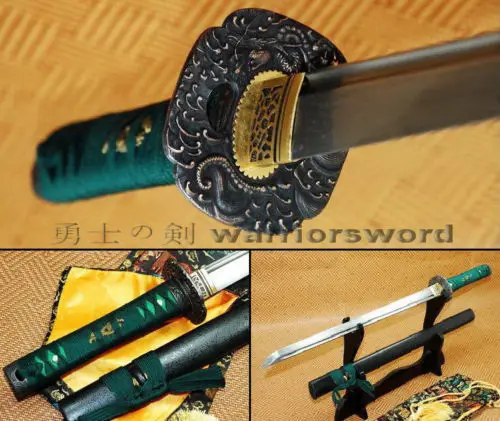 

Folded Steel Japan Samurai Sword Ninja Wakizashi Full Tang Sharp Blade #NM538