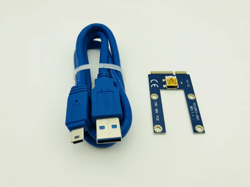 Mini PCIe PCI-E PCI Express Riser Card to PCIE Extender 16X SATA to 6Pin IDE Molex Power Cable For BTC ETH Litecoin Miner Mining