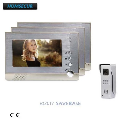 

HOMSECUR 7" Wired Color IP54 7" Wired Video Door Entry Call System with IR Night Vision for Home Security 1v3