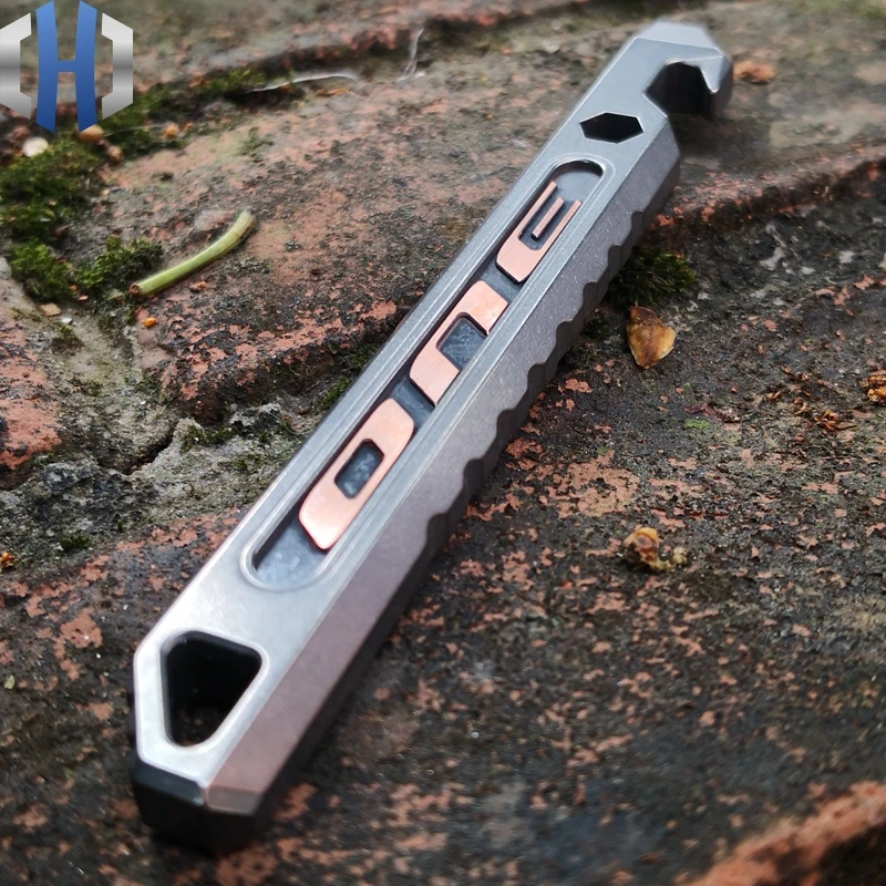 Crowbar Titanium Alloy EDC Multi-function Key Chain With Bottle Opener Wrench Screwdriver Outdoor Equipment Self-defense Tools Crowbar Titanium Alloy EDC Multi-function Key Chain With Bottle Opener Wrench Screwdriver Outdoor Equipment Self-defense Tools