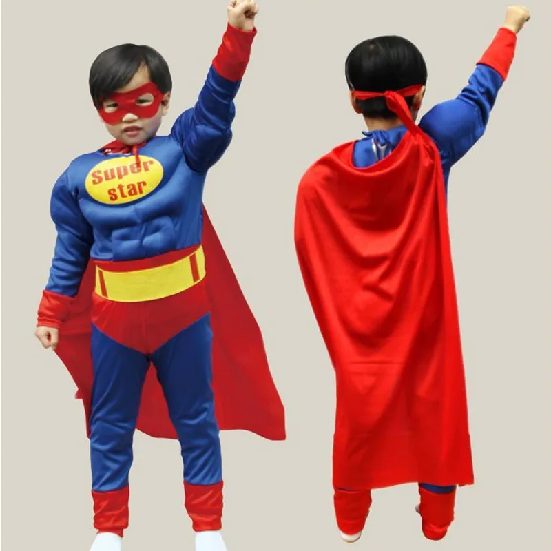 Kids Superman Cosplay Costume Kids & Baby Batman Kids Clothing Cosplay Costume Kids Superherocape Superhero Halloween Costume