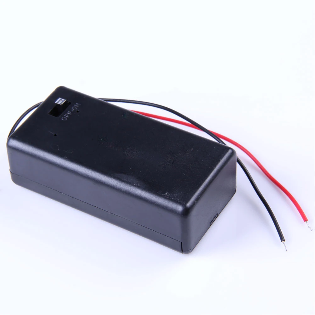 

5 Pcs/Set 9V Battery Holder Box Case with Wire Lead ON/OFF Switch Cover QF66