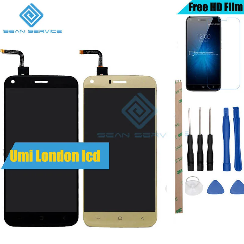 Скидка Для оригинального UMi London ЖК дисплея и кодирующий преобразователь сенсорного экрана в сборе font b lcd b font s + инструменты 5,0 дюймов 1280x720P 100% Протестирован...
