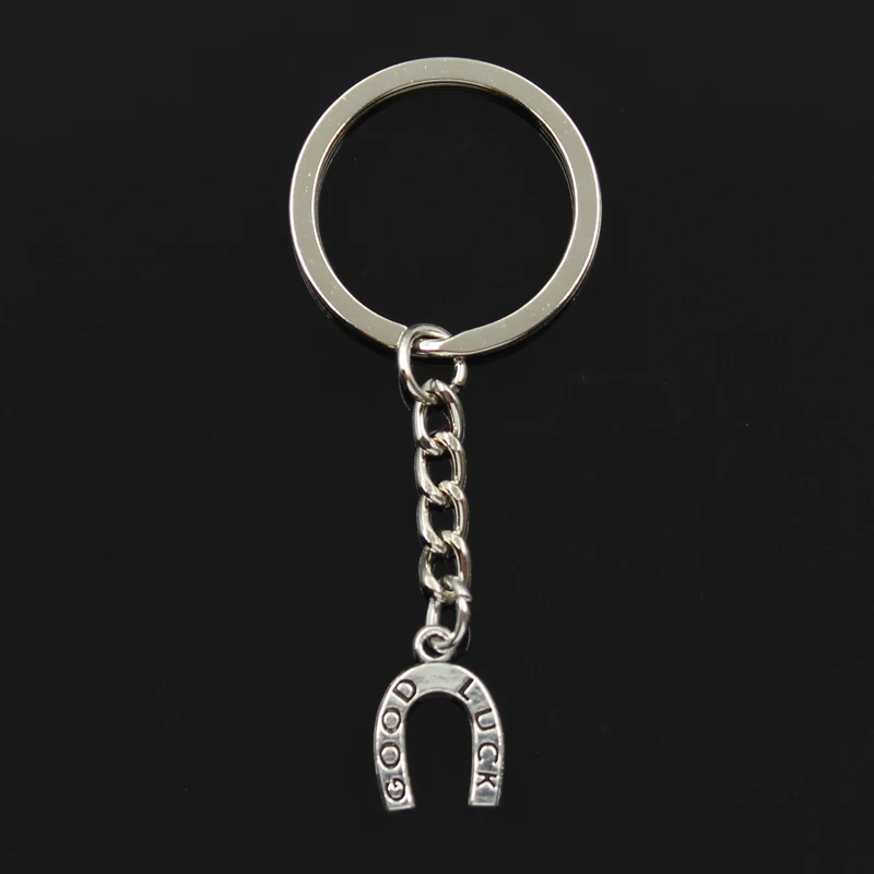 New Fashion Keychain 17x12mm lucky horseshoe good luck Pendants DIY Men