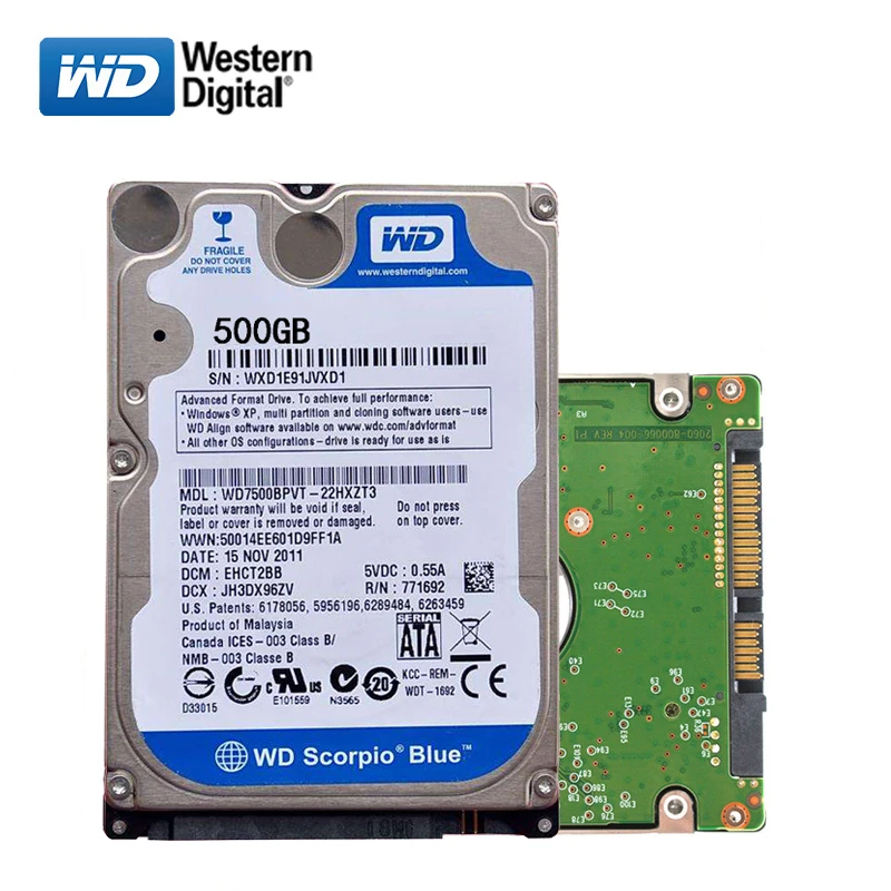 

WD Brand 2.5" 500GB SATA2-SATA3 Laptop PC Notebook Internal hdd hard disk drive 2mb/16mb 500G 5400RPM-7200RPM 160MB/s disco duro