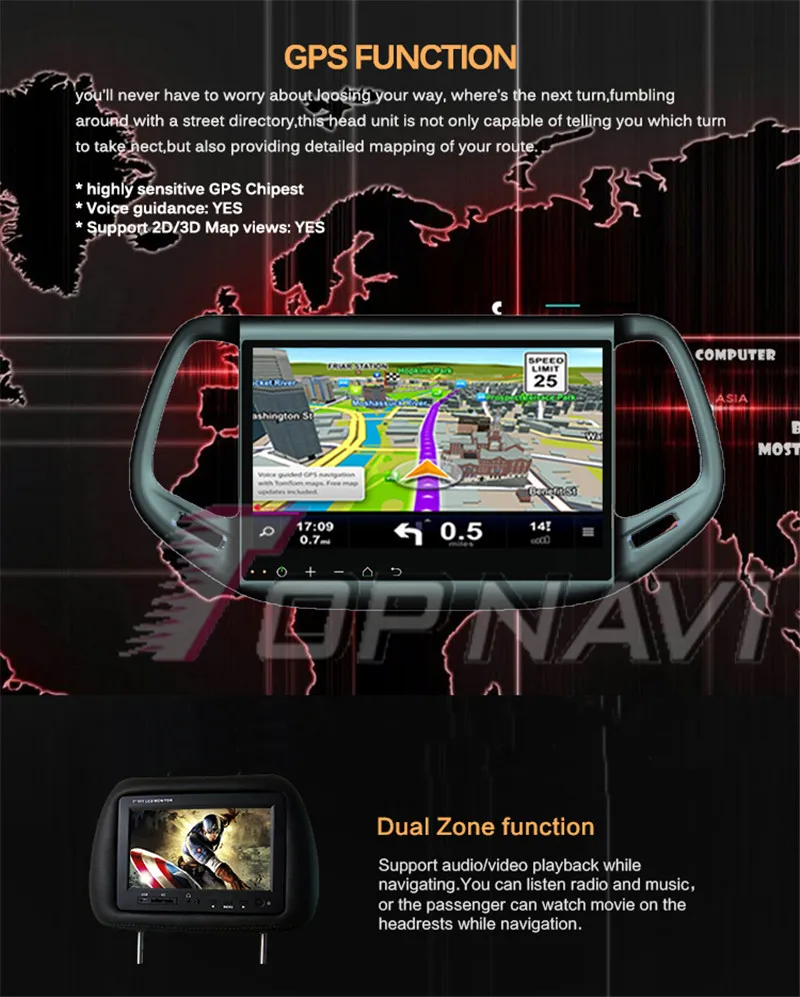 android top box For Jeep Compass 2016