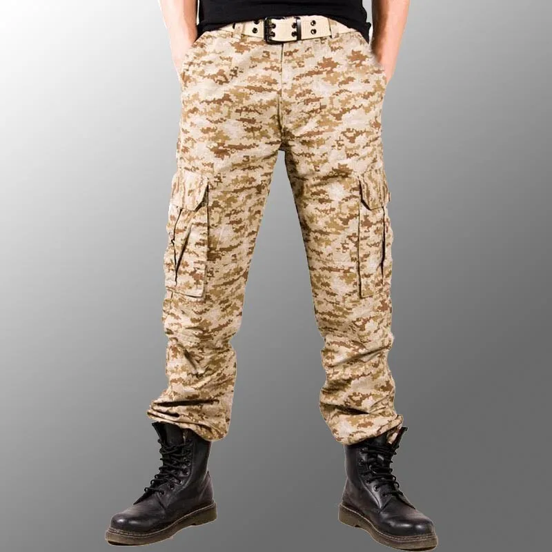 Классический дизайн повседневные мужские длинные потертые брюки армейские военные брюки Грузовой Камуфляж Брюки