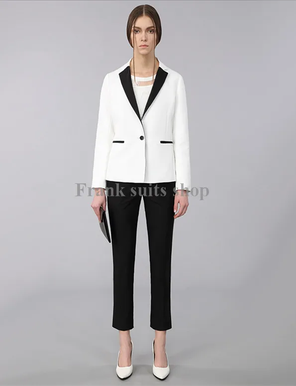 Формальные белые женские костюмы Новинка весна зима Дамская офисная форма стиль элегантная Рабочая одежда