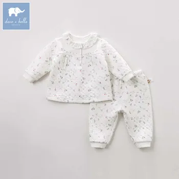 

DBZ8205 dave bella autumn baby girls clothes fashion rabbit clothing sets girls lovely long sleeve suits children print clothes
