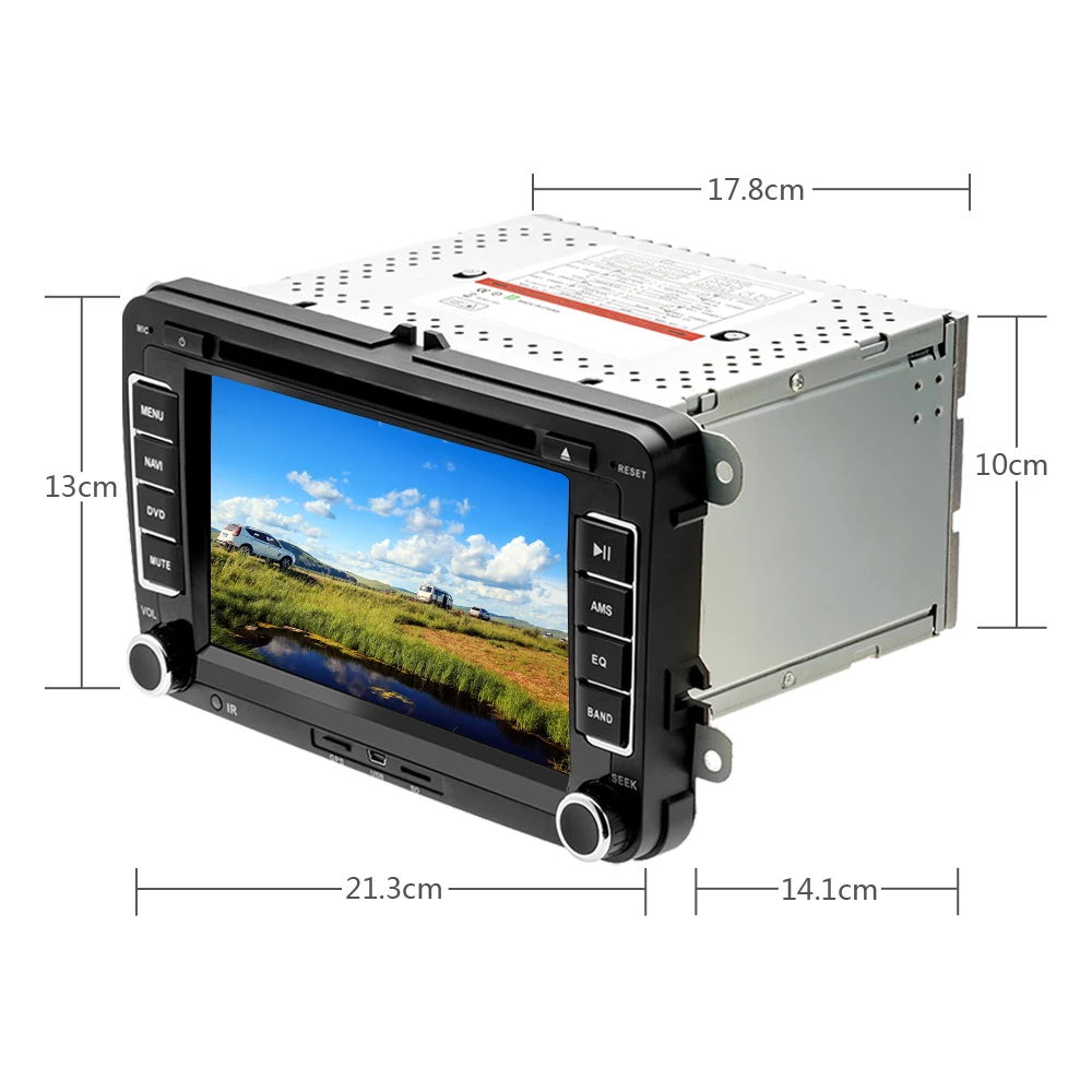 AMPrime 2 Din " автомобильный dvd-плеер для VW/Volkswagen/Passat/POLO/GOLF/Skoda/Seat с gps навигацией Aux карты 2din Автомобильная Навигация