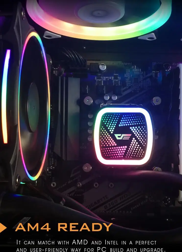 Aigo darkflash T120/240 قطعة حالة مياه التبريد مروحة كمبيوتر وحدة المعالجة المركزية المتكاملة للمياه التبريد برودة ل LGA 775/115x /AM2/AM3/AM4 Aigo darkflash T120/240 قطعة حالة مياه التبريد مروحة كمبيوتر وحدة المعالجة المركزية المتكاملة للمياه التبريد برودة ل LGA 775/115x /AM2/AM3/AM4
