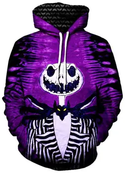 

2018 New 3D Printed JACK SKELLINGTON UNISEX HOODIE Famous Brand Harajuku Oversized Hip Hop Men Sweatshirt