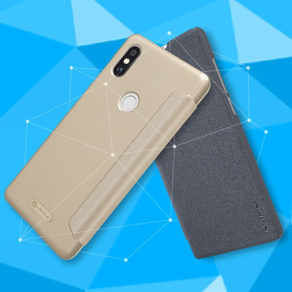 Nillkin PC Leather Cover For Xiaomi Mi Mix 2s Case Shock Proof Blank Custom Cooling Liquid Phone 360 Protective Phone Cases (1)