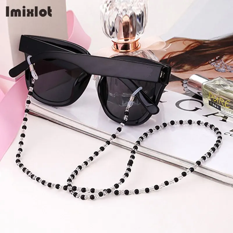 

6 Colors Fashion Imitation Pearl Eyewears Chains Acrylic Beaded Eyeglass Sunglasses Reading Glasses Chain Lanyards Cord Holder