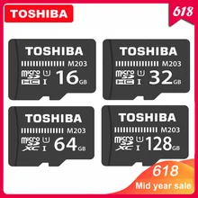 TOSHIBA Micro SD Card M203 Class 10 16GB 32GB 64GB 128GB Memory Card C10 Mini SD Card SDHC SDXC UHS-I TF Card For Smartphone/TV цена TOSHIBA Micro SD Card M203 Class 10 16GB 32GB 64GB 128GB Memory Card C10 Mini SD Card SDHC SDXC UHS-I TF Card For Smartphone/TV цены онлайн