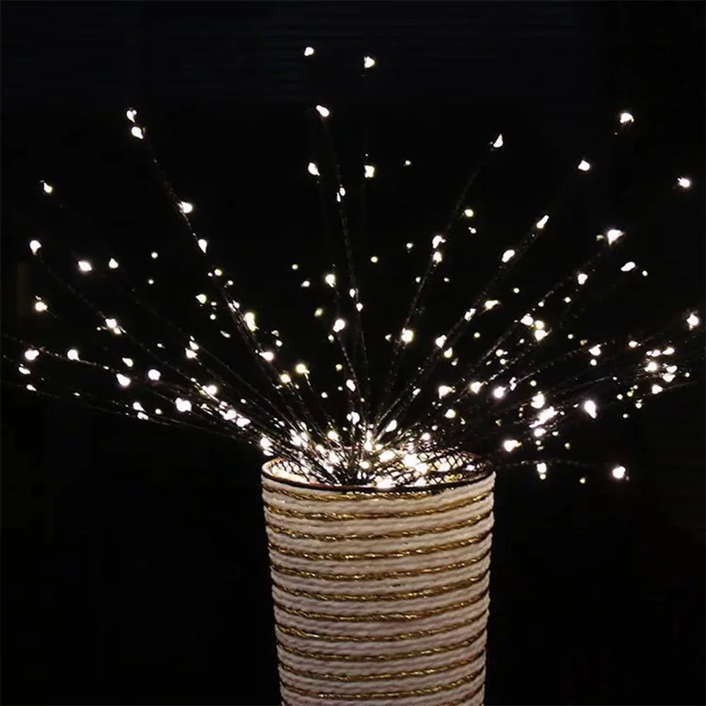 Ветка дерева огни светодиодный Вишневый лампа-цветение 36 лампочек Рождественская ваза кофе цветочный светильник декоративный свет Свадебный декор домашнего бара
