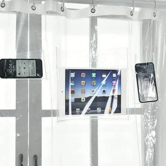 Планшет Водонепроницаемый Ванная комната 12 прозрачный держатель для телефона занавеска душ карманы