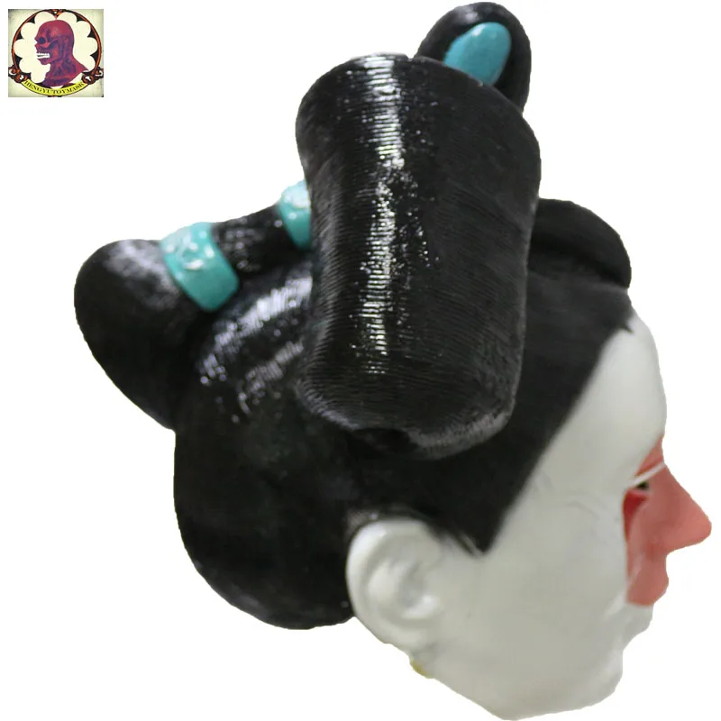 Реалистичные взрослых Хэллоуин Элитный латекс полной головки японские гейши маска для карнавальный костюм