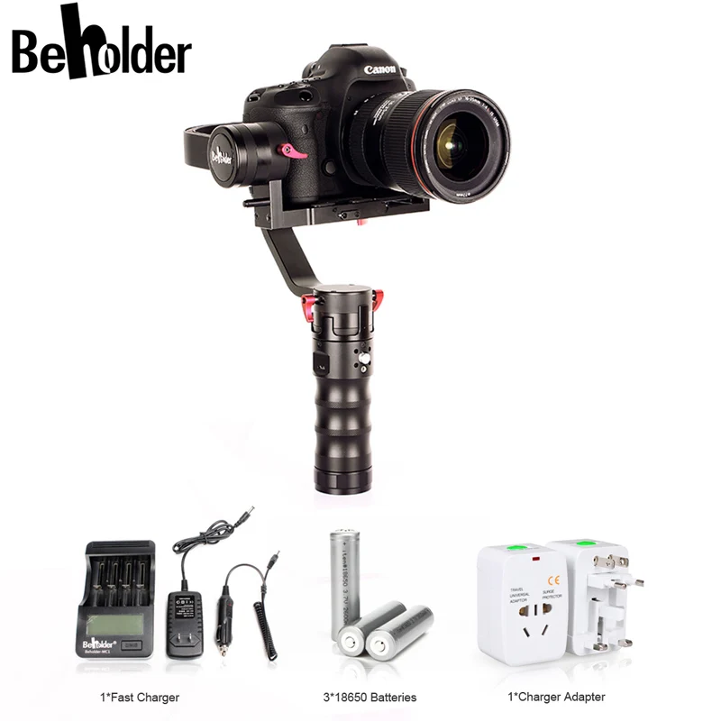 

Beholder DS1 3-Axis Handheld Stabilizer Gimbal 32bit from Beholder DS1 Support Canon 5/6/7D GH4 A7 DSRL  Beholder DS1