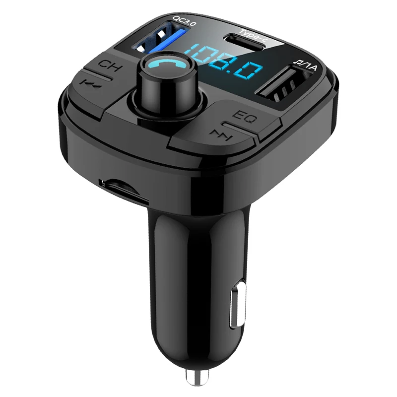 Onever Bluetooth 5,0, fm-передатчик, автомобильный комплект, MP3 модулятор, автомобильное зарядное устройство QC3.0, двойной USB, светодиодный, решетчатый экран, режим эквалайзера, новинка - Название цвета: fm
