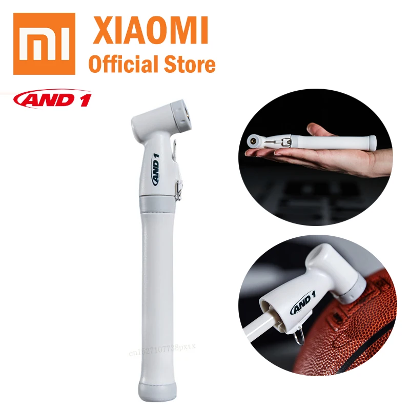 

2019 Newest Xiaomi AND1 Mini Portable Tire Pressure Inflator Pump Two-way for all ball Football basketball with Gas needle