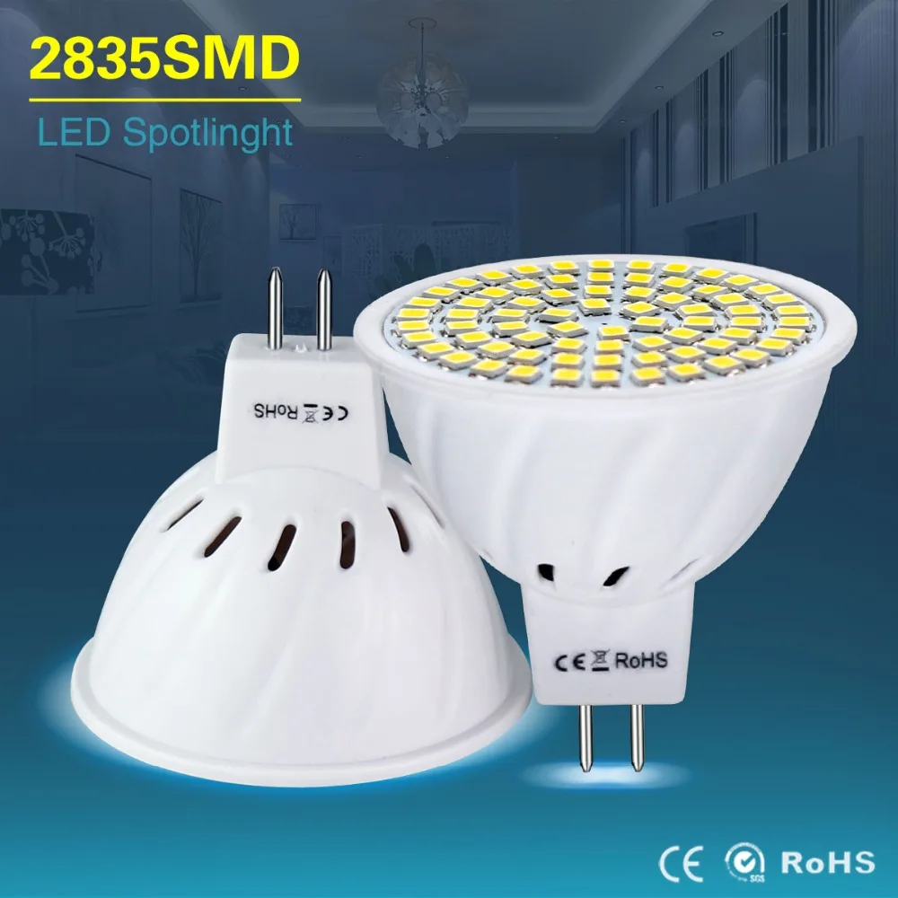 

Led Spotlight MR16 LED Lamp AC 220V 4W 6W 8W Led Bulb Lights AC / DC 12V 24V GU5.3 mr 16 SMD 2835 White/Warm White Home Lighting