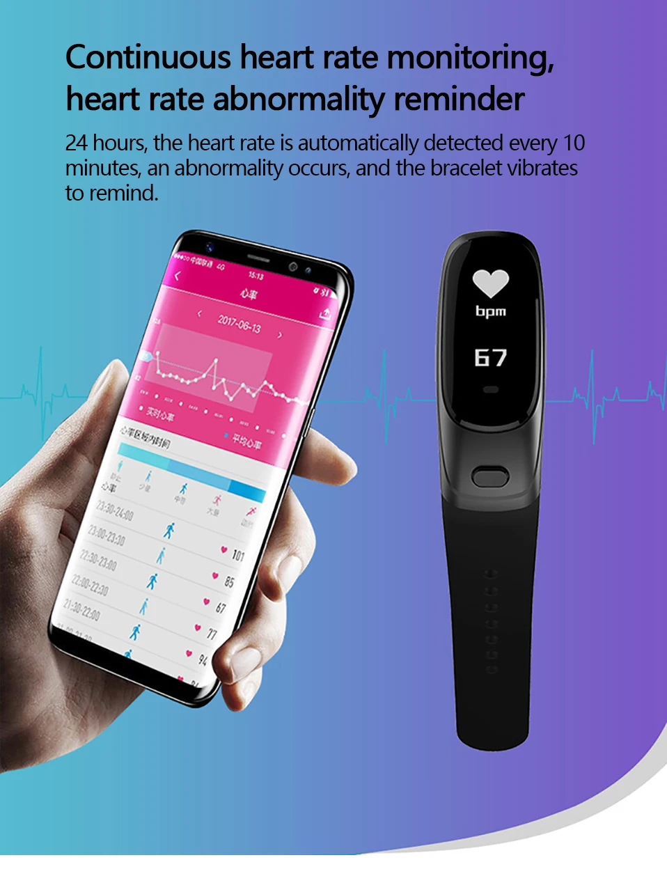 Smart band V08 Smart Watch Bracelet Waterproof Earphone Sensor Fitness Tracker Heart Rate Test  Smart Talk Band For Android ios (14)