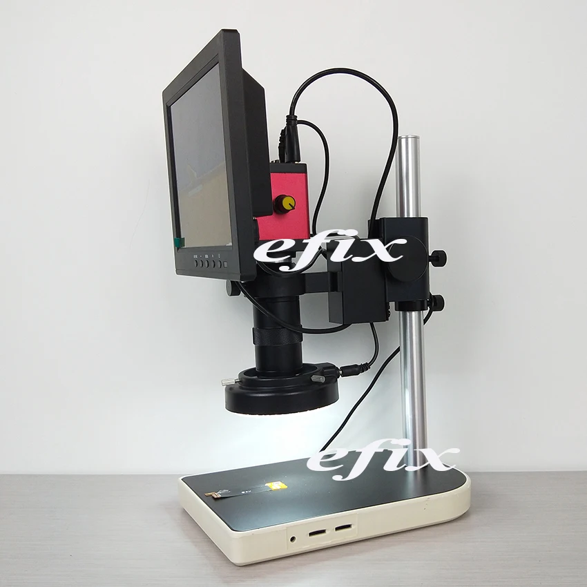 Efix 13MP HDMI VGA HD Цифровая камера микроскоп набор + 56 светодиодных кольцевых