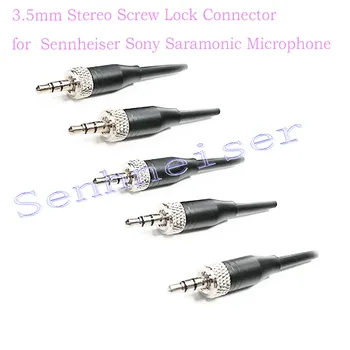

5Pcs 3.5mm Stereo Screw Lock Connector for Pro Sennheiser EW100 EW300 EW500 G1 G2 3 Sony Saramonic Microphone Spare Plug Adapter