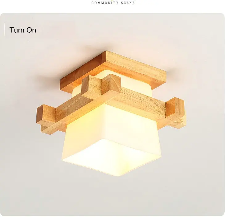 Artpad татами японский потолочный светильник для домашнего освещения стеклянный абажур E27 светодиодный потолочный светильник дерево база