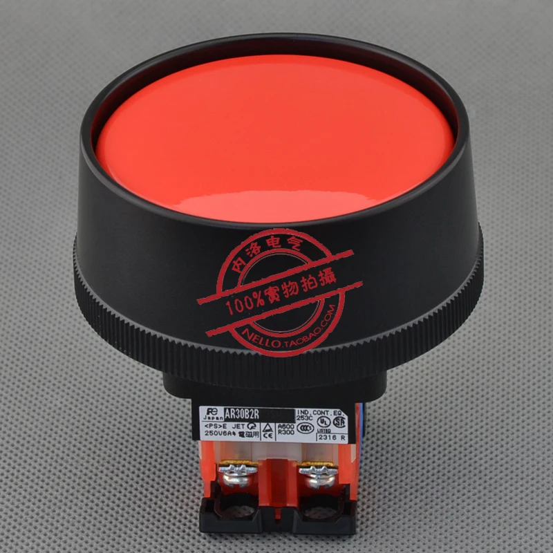

[SA]Fuji FUJI 30mm grommet 65 with self-reset button mushroom AR30B2R-11R red 1NO1NC--5pcs/lot