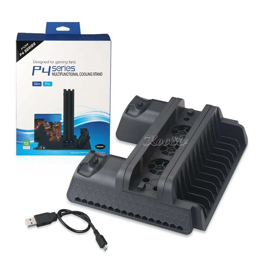 Подставка для зарядки PS4/Slim/PRO охлаждающий вентилятор зарядная док станция двух