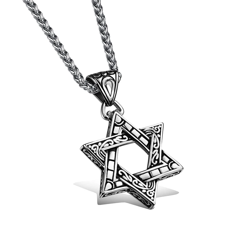 

Personality Male Silver Chain Mens Star Necklace Long Punk Stainless Steel Chain Jewelry Accessories Romantic Gift For Boyfriend