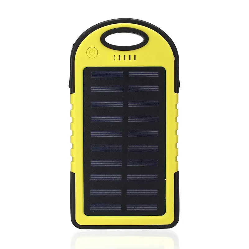 12000mAh Портативная солнечная панель с двумя USB аккумуляторами, зарядное устройство, зарядка, светодиодный элемент для солнечной батареи, зарядное устройство для телефона - Цвет: yellow