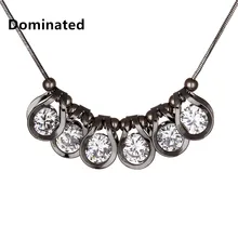 2016 New Arrival Women Pendant Necklaces Luxury Bright Crystal Short Chain Korean Dress Accessories Clavicle Jewelry