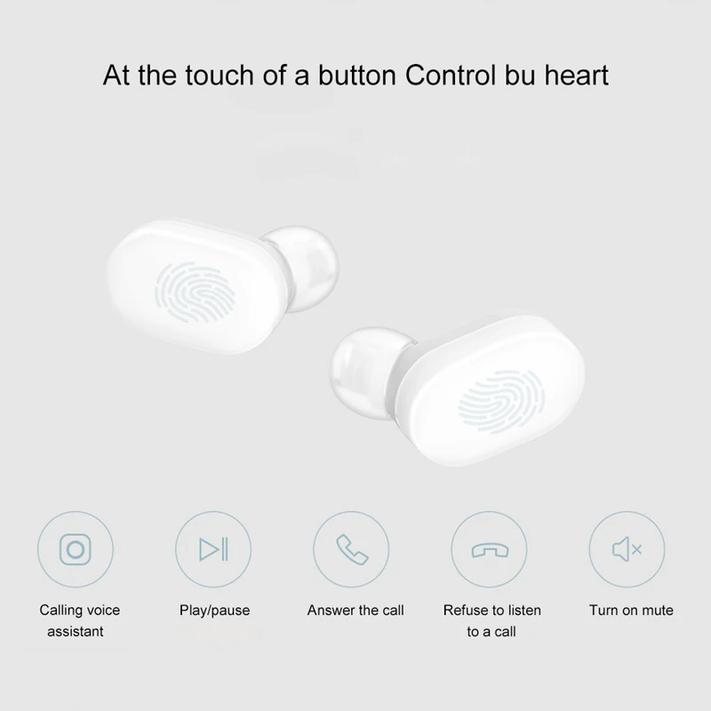 100% оригинальные Xiaomi AirDots Bluetooth наушники Молодежная версия стерео мини беспроводная Bluetooth 5,0 гарнитура с микрофоном зарядная коробка